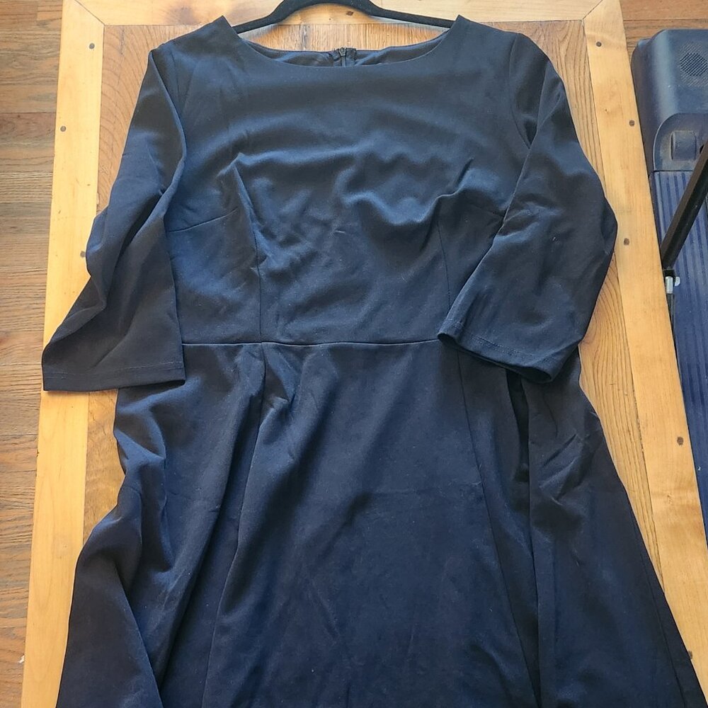 Modest Black Swing Dress